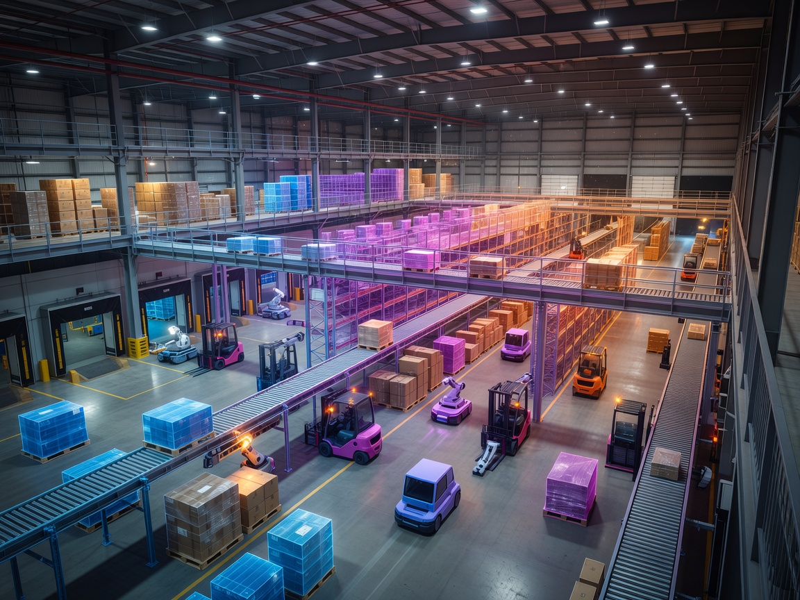 3D panoramic visual telemetry depth mapping feed of multi-level logistics building